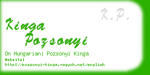 kinga pozsonyi business card